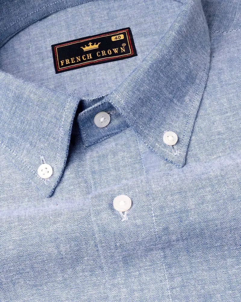 Amethyst Blue Royal Oxford Shirt 1