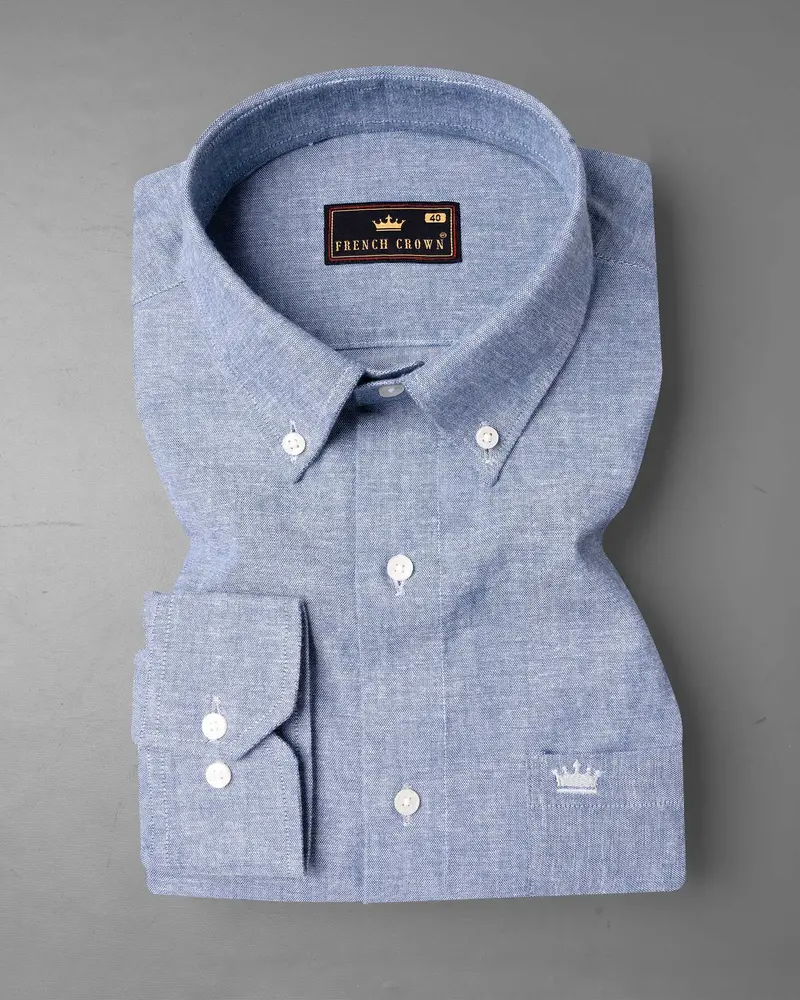 Amethyst Blue Royal Oxford Shirt 3