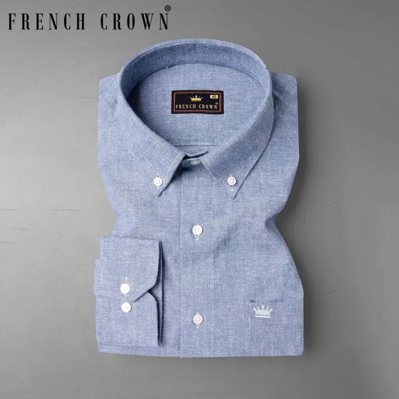 Amethyst Blue Royal Oxford Shirt 7