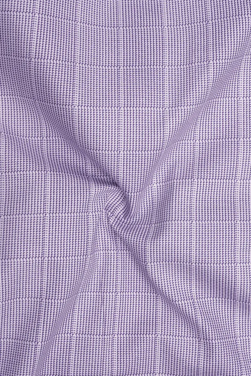 Amethyst-Scampi Purple Plaid Subtle Sheen Super Soft Premium Cotton Dress Shirt 3