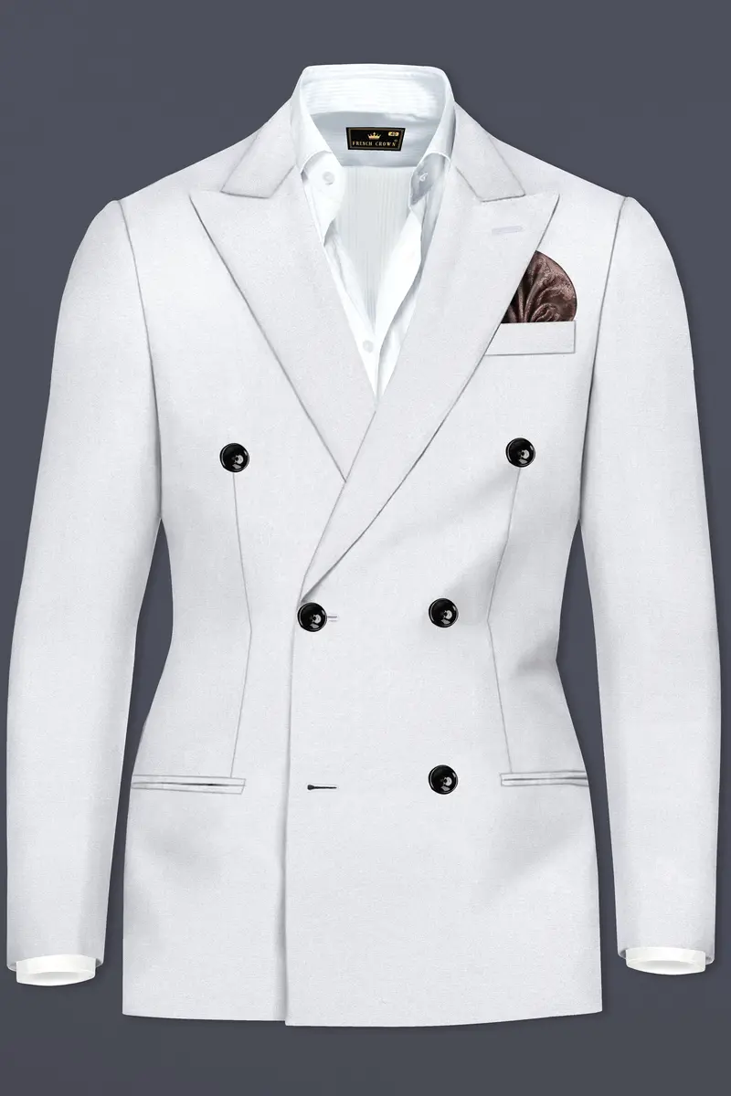 Amethyst Smoke Gray Double-Breasted Blazer 2