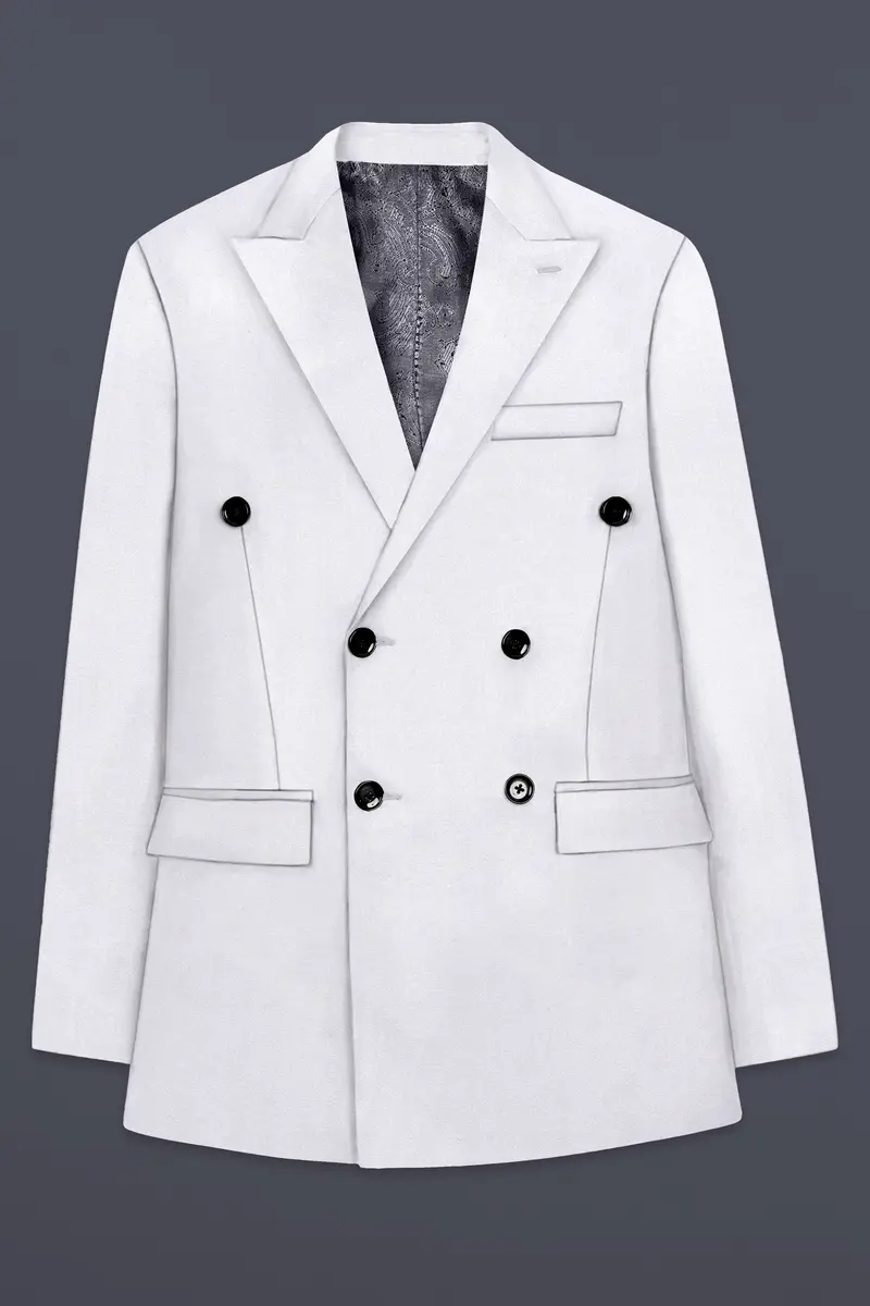 Amethyst Smoke Gray Double-Breasted Blazer 7