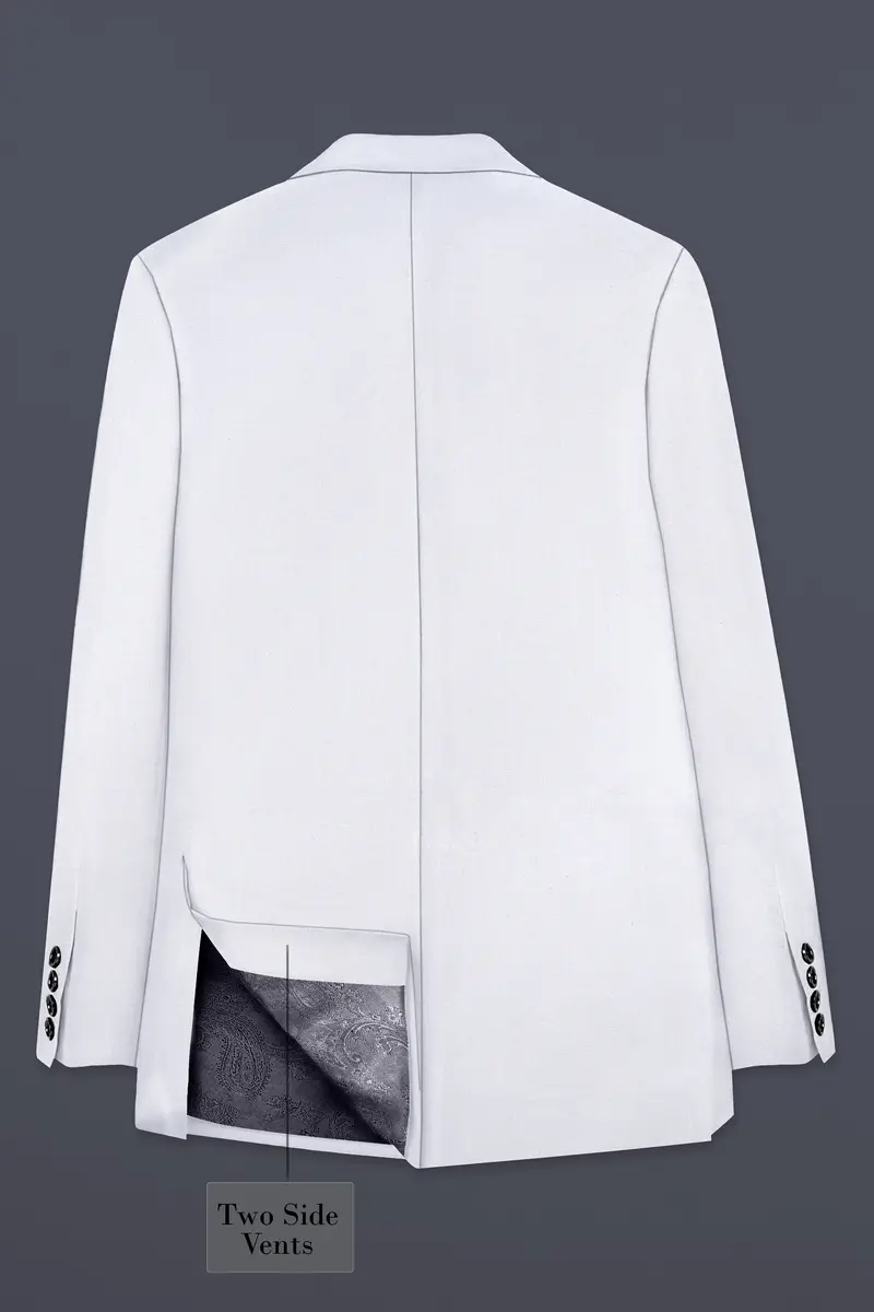 Amethyst Smoke Gray Double-Breasted Blazer 8