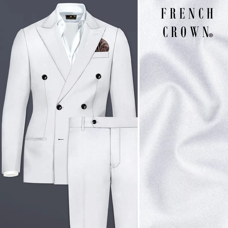 Amethyst Smoke Gray Double-Breasted Suit 1