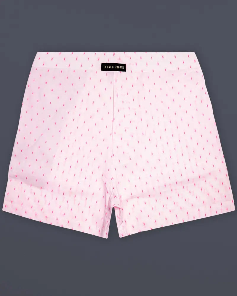 Amour Pink Textured Jacquard Premium Cotton Boxer 1