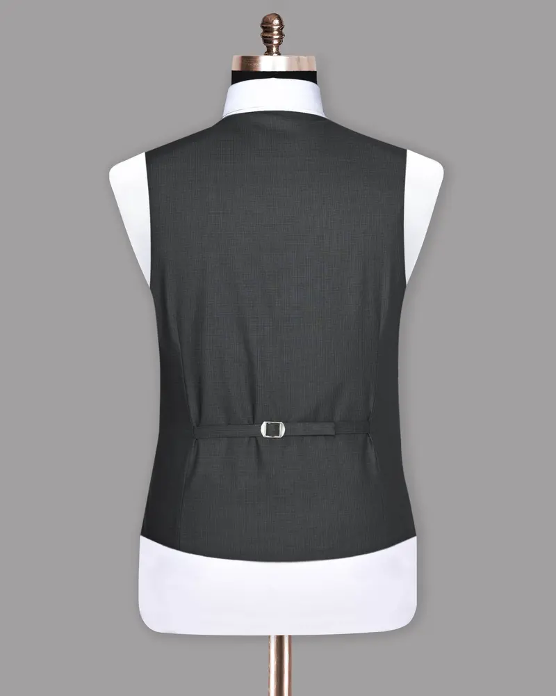 Anchor Grey Micro Checked Waistcoat 6