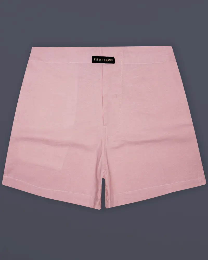 Apricot Fade-Eunry Peach Solid Oxford Premium Cotton Boxer 1