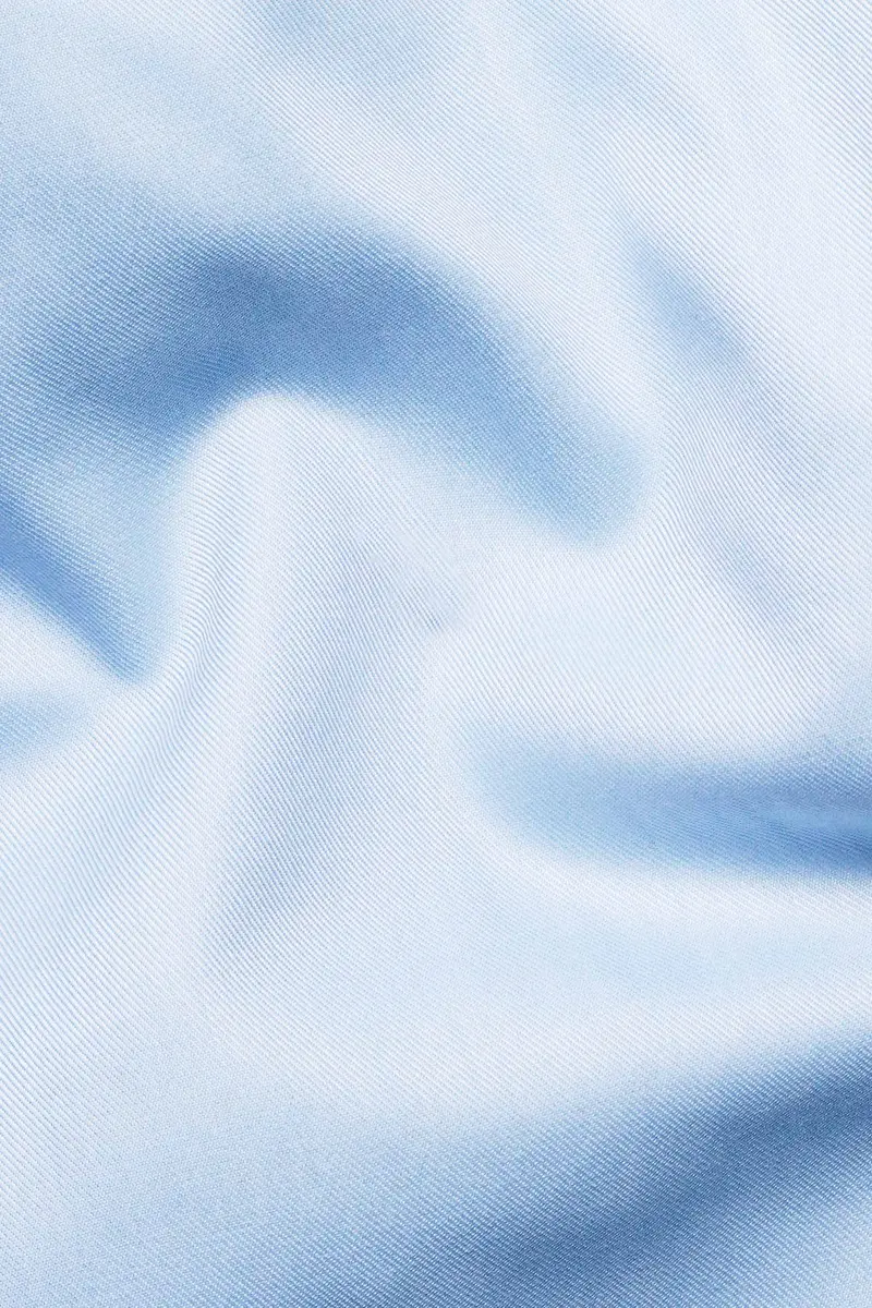 Aqua Blue Twill Premium Cotton Shirt 2