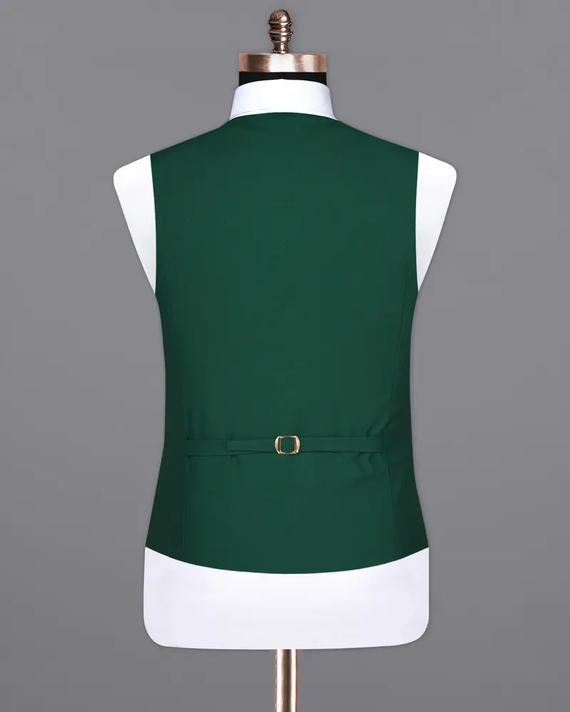 Aqua Deep Green Wool Rich Waistcoat 6