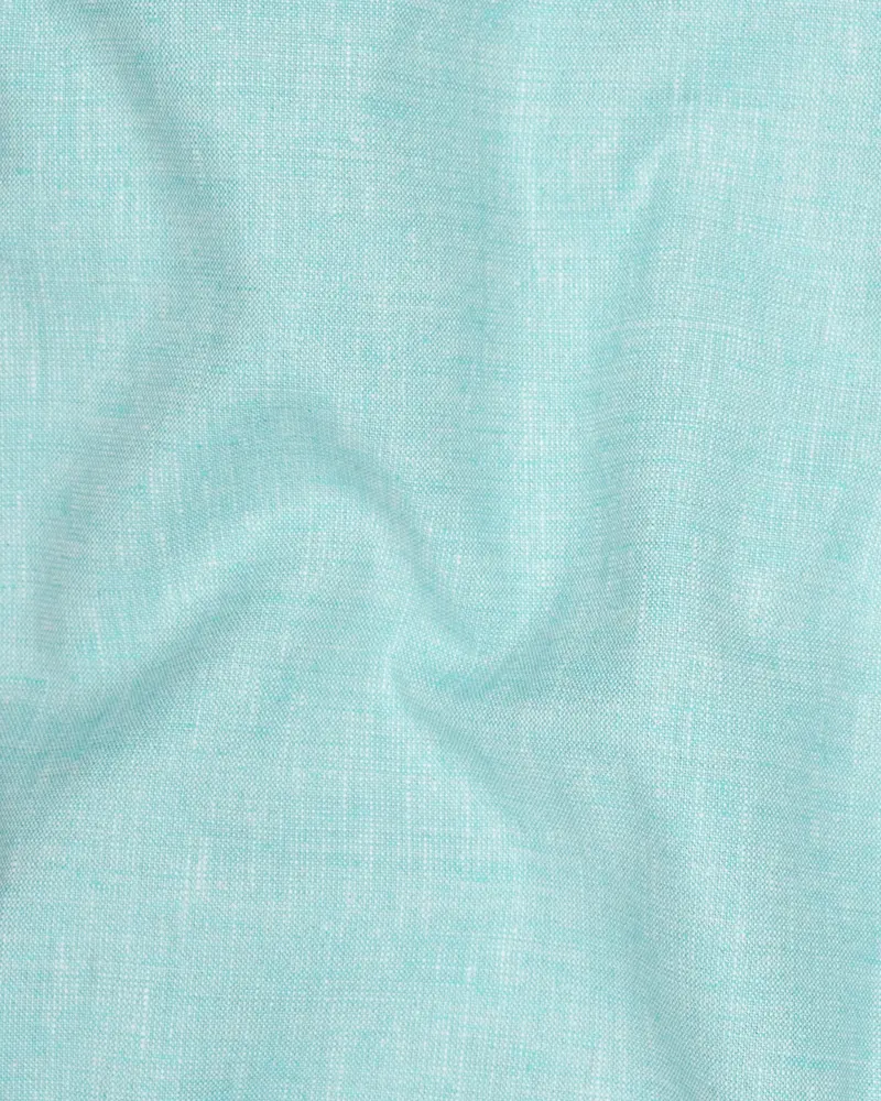 Aqua Island Blue Luxurious Linen Waistcoat 3