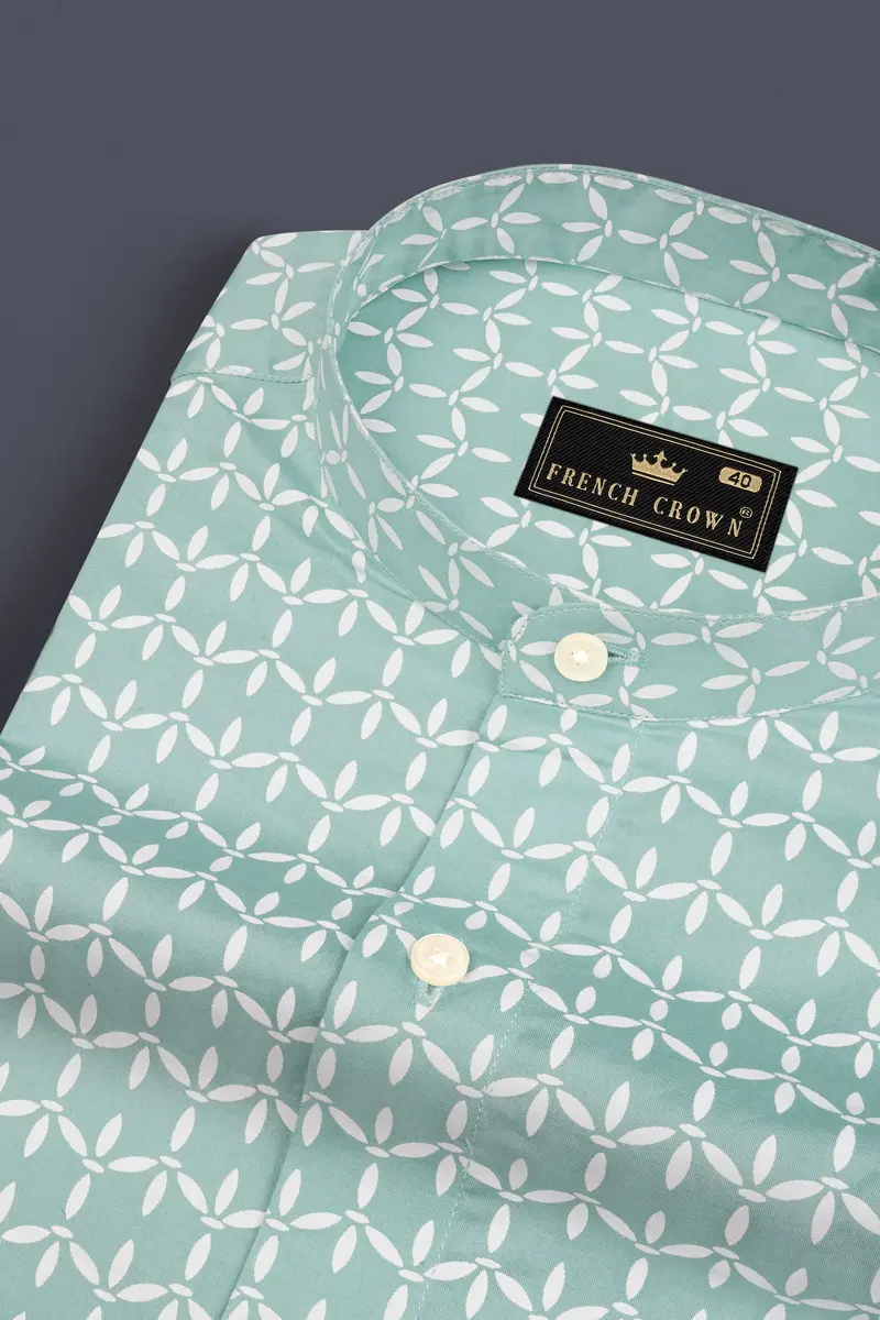 Aqua Island Disty Printed Twill Premium Cotton Shirt 1