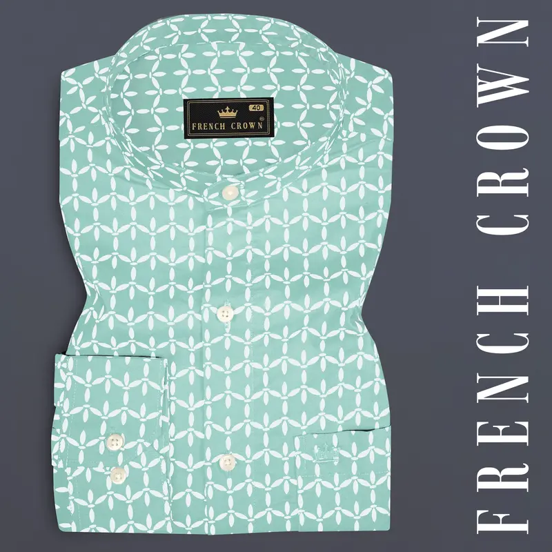 Aqua Island Disty Printed Twill Premium Cotton Shirt 7
