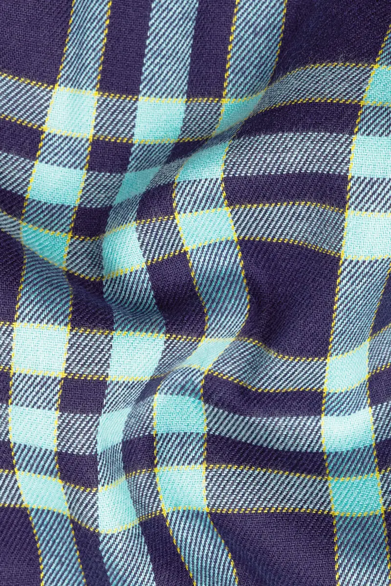 Aqua Island With Bleached Cedar Plaid Twill Overshirt/Shacket 3