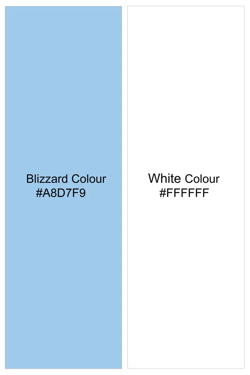 Aquivra-Bright White And Blizzard Blue Storm Waves Printed Super Soft Premium Cotton Casual Shirt 7