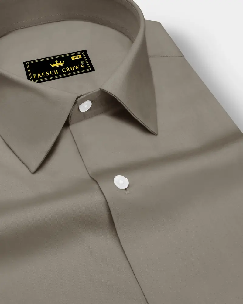 Argento-Makara Gray Subtle Sheen Super Soft Premium Cotton Dress Shirt 1