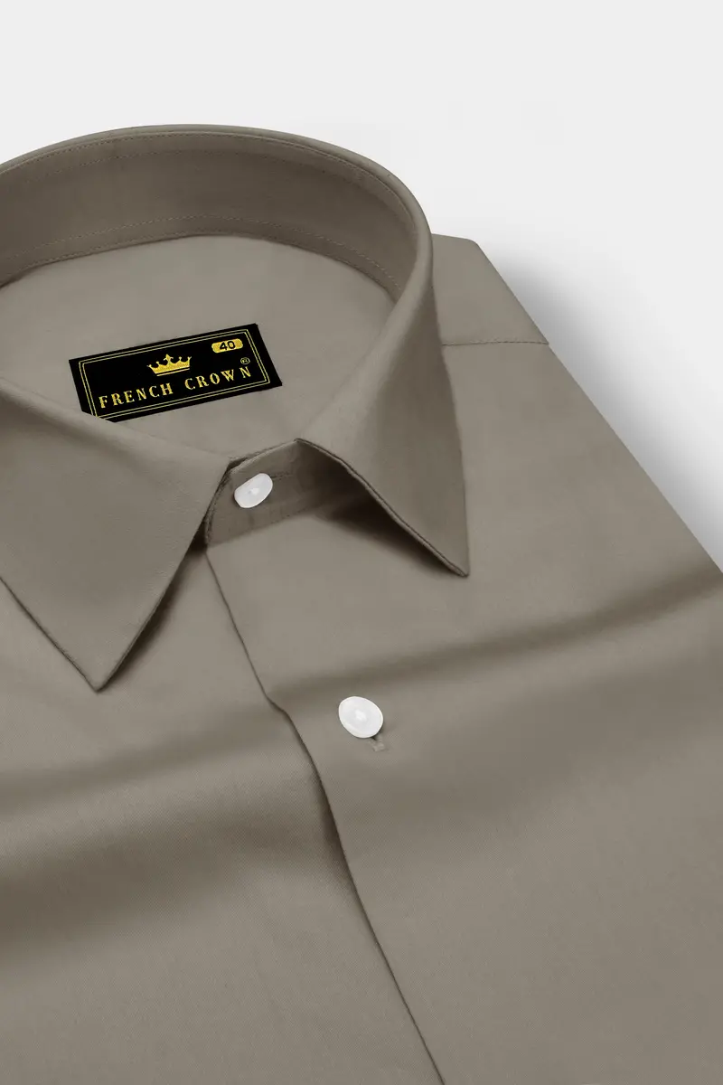 Argento-Makara Gray Subtle Sheen Super Soft Premium Cotton Dress Shirt 2