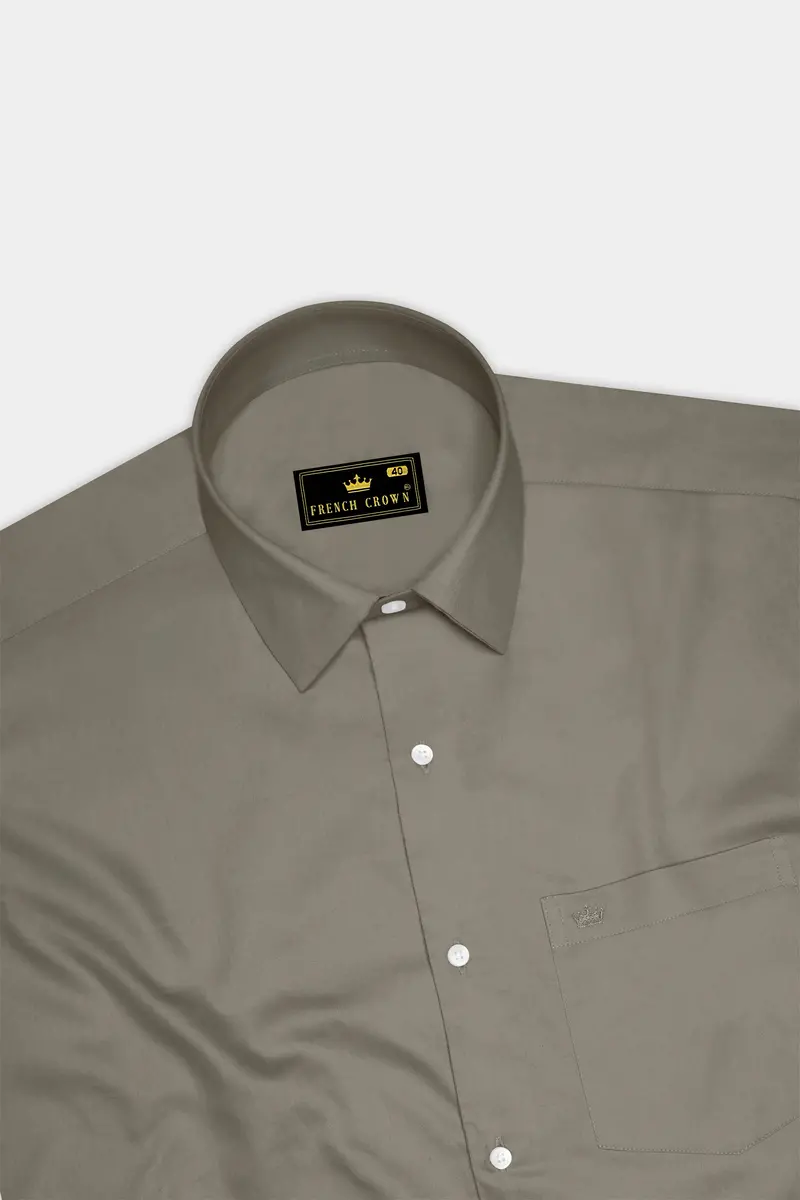 Argento-Makara Gray Subtle Sheen Super Soft Premium Cotton Dress Shirt 5