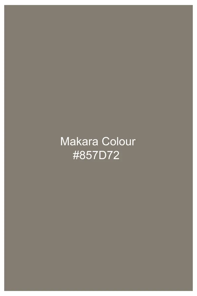 Argento-Makara Gray Subtle Sheen Super Soft Premium Cotton Mandarin Dress Shirt 7