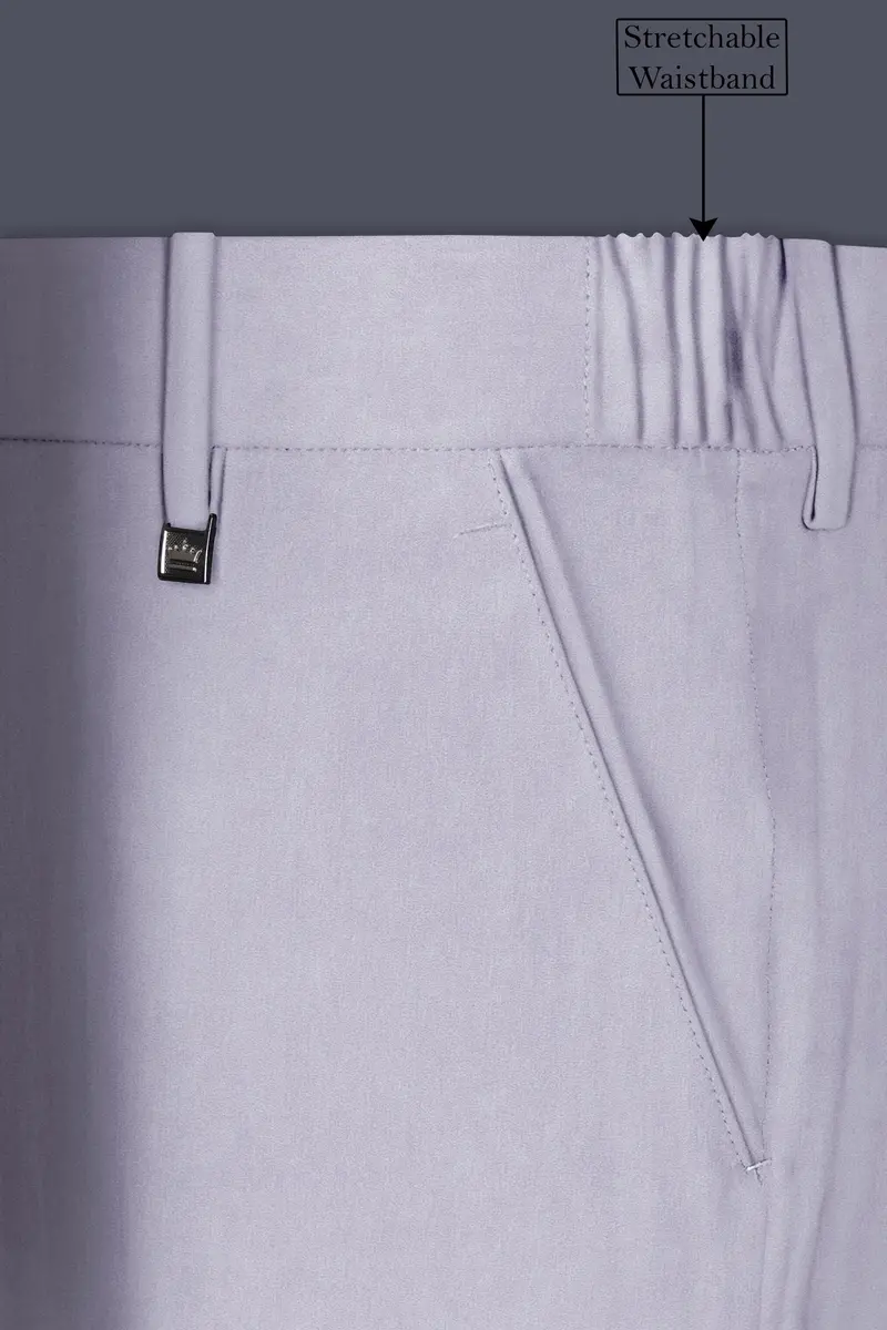 Argivell-French Gray Velvet Stretchable Waistband Pant 6