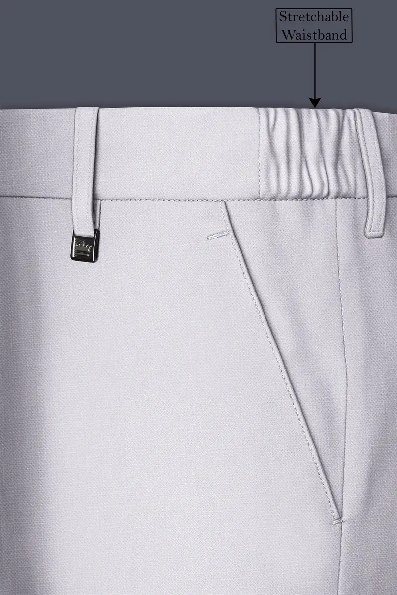 Aristo-Alto Gray Luxurious Linen Stretchable Waistband Pant 6