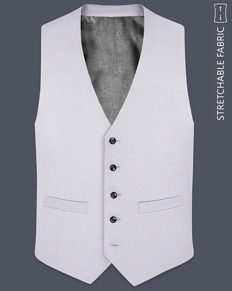 Aristo-Alto Gray Luxurious Linen Stretchable Waistcoat 1