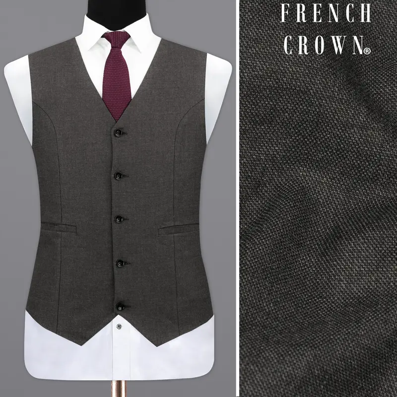 Armadillo Gray Textured Waistcoat 1