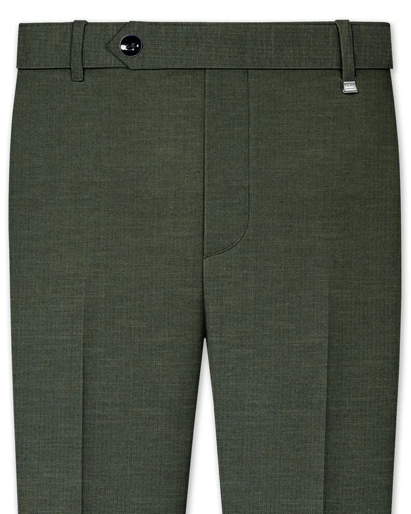 Armadillo Green Solid Premium Cotton Pant 1