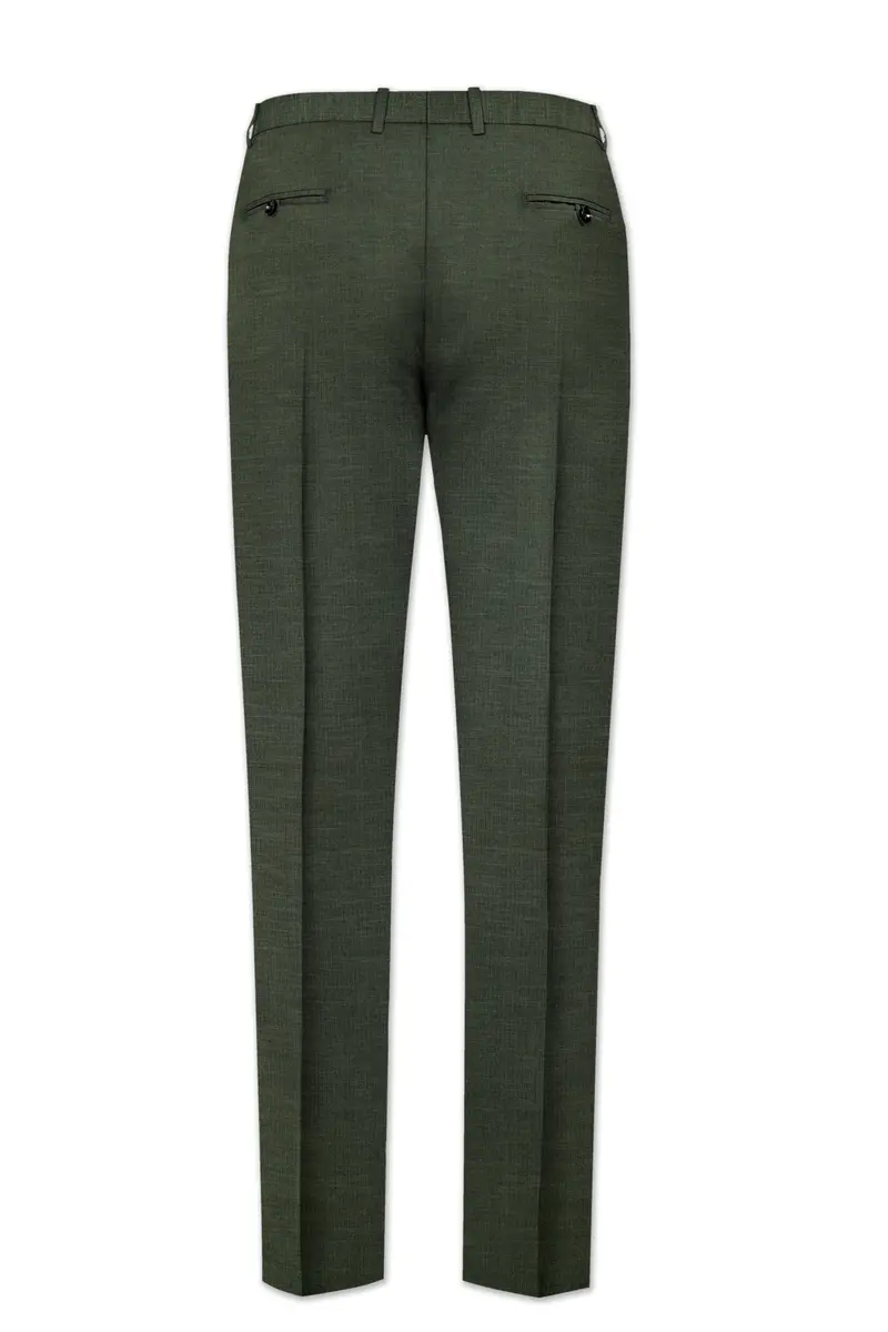 Armadillo Green Solid Premium Cotton Pant 5