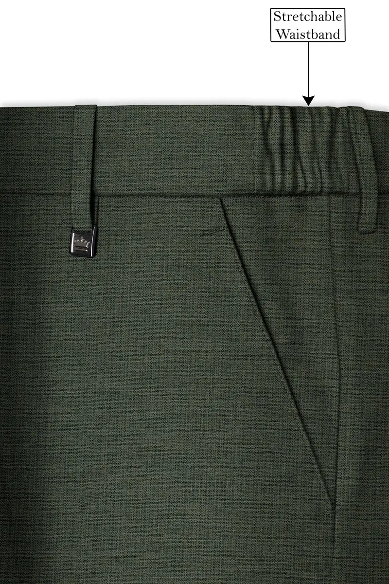 Armadillo Green Solid Premium Cotton Pant 6