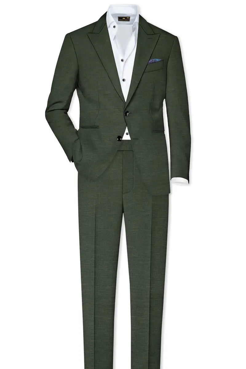 Armadillo Green Solid Premium Cotton Pant 7