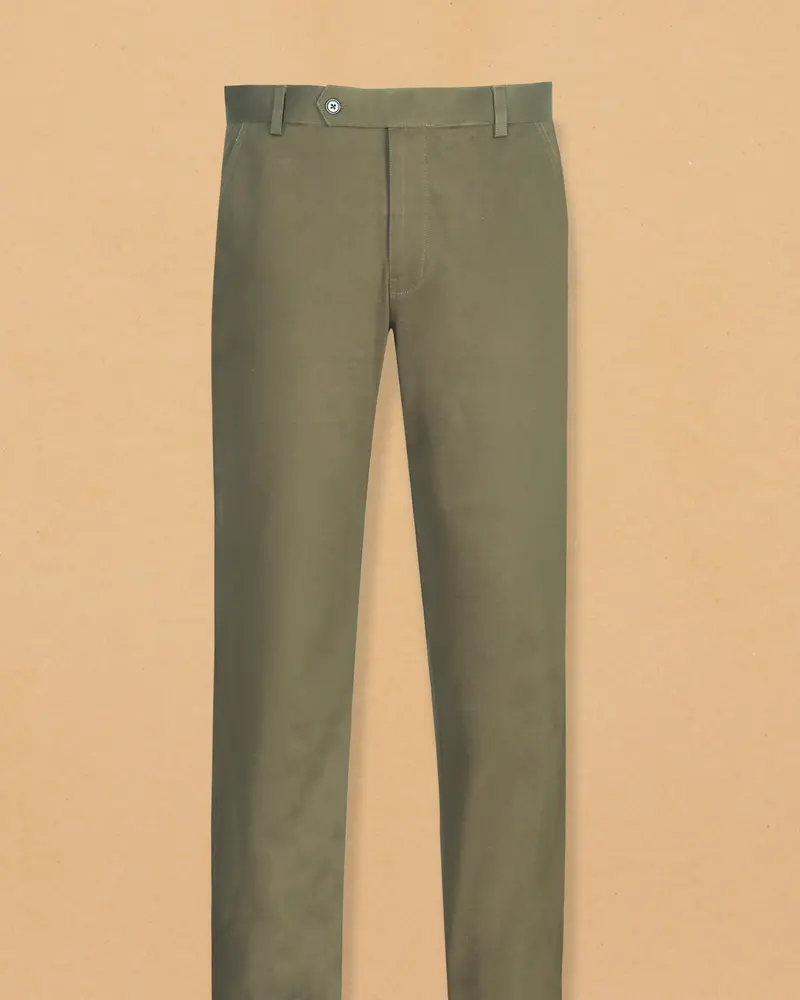 Army Green Cotton Chino 1