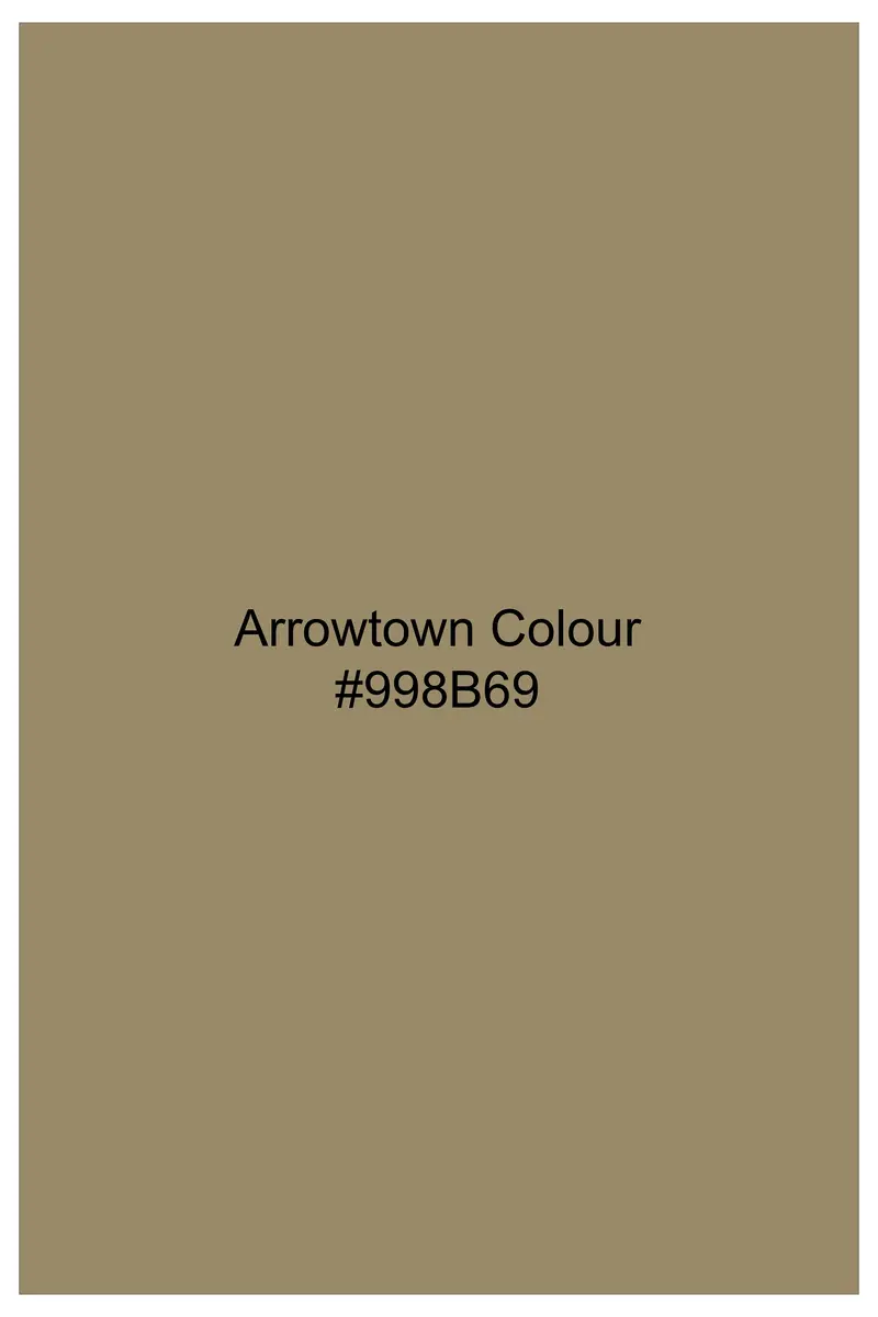 Arrowtown Brown Checked Dobby Textured Premium Giza Cotton Shirt 8