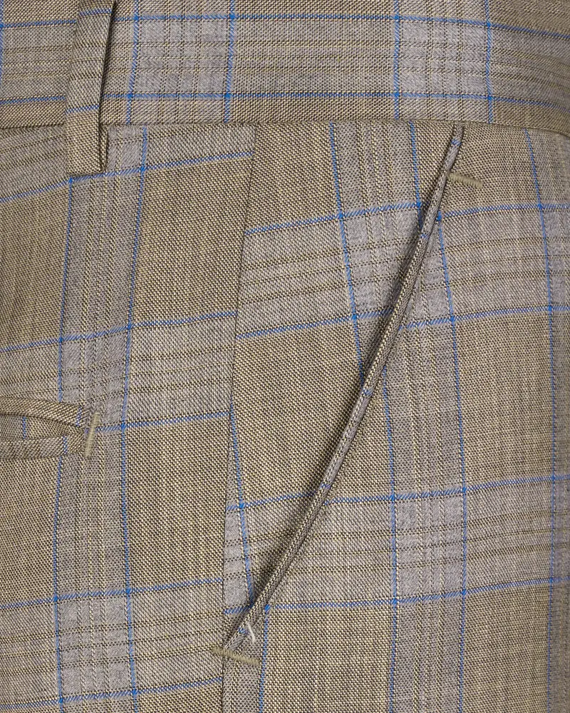 Arrowtown Brown With Azure Blue Plaid Pant 5