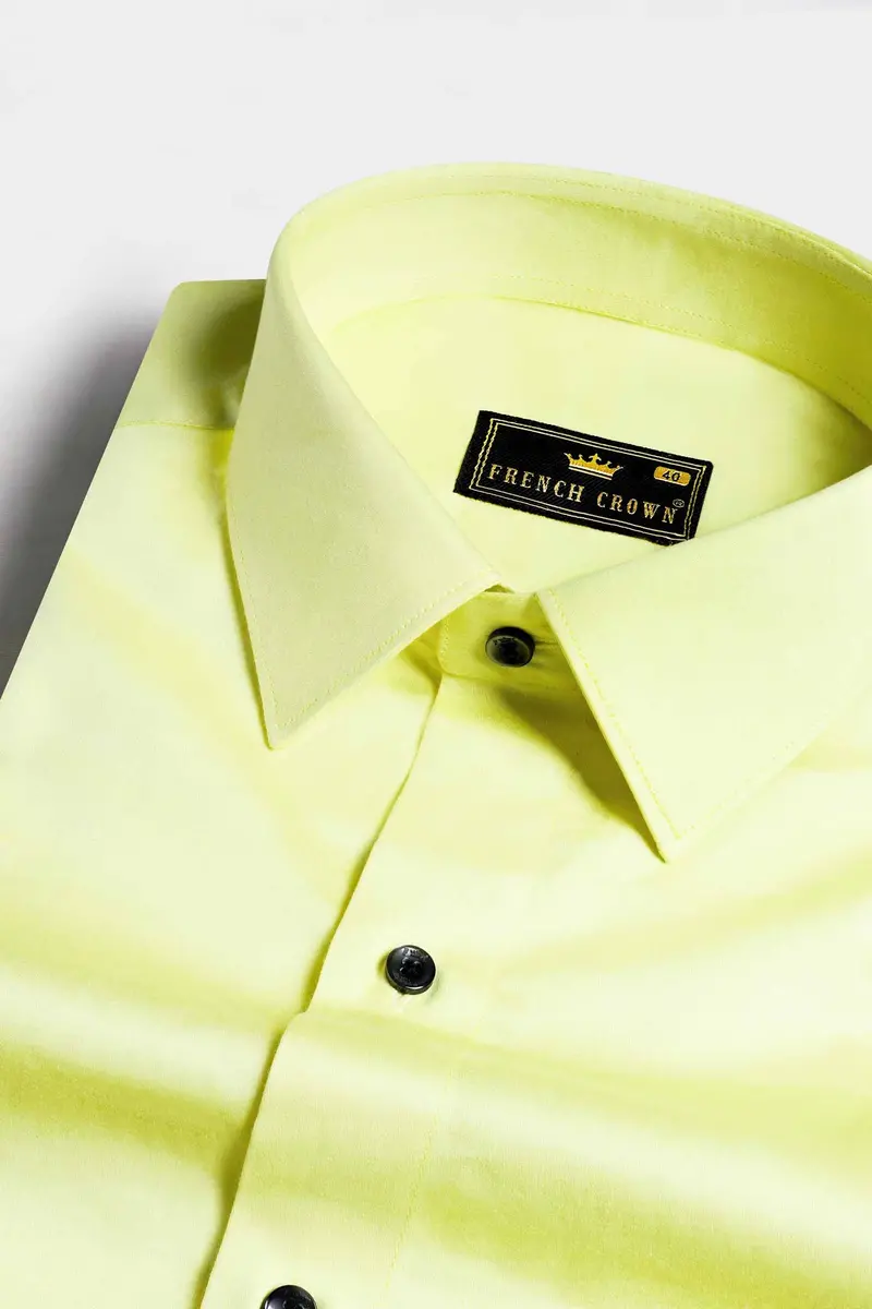 Arylide Green Subtle Sheen Super Soft Premium Cotton Shirt 1