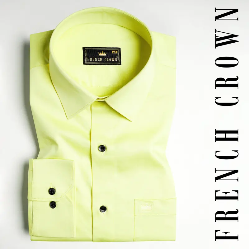 Arylide Green Subtle Sheen Super Soft Premium Cotton Shirt 7
