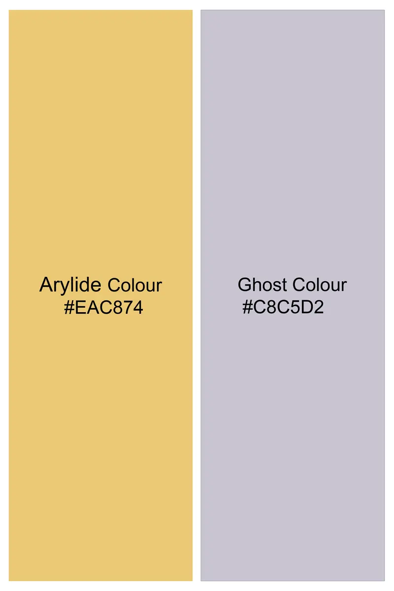 Arylide Yellow And Ghost Gray Designer Embroidered Nehru Jacket 11
