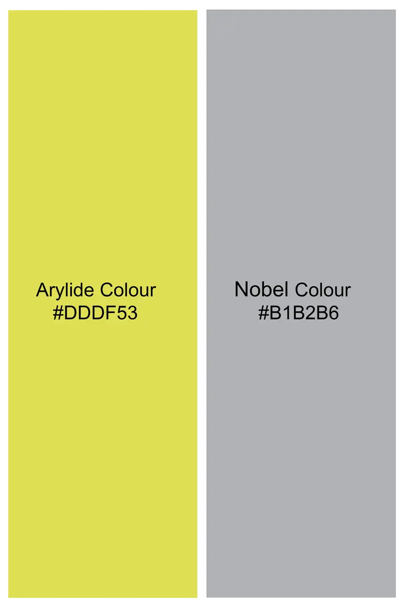 Arylide Yellow With Nobel Gray Flower Valley Printed Super Soft Premium Cotton Shirt 8
