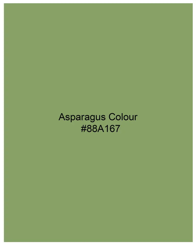 Asparagus Green Checked Dobby Textured Premium Giza Cotton Shirt 8