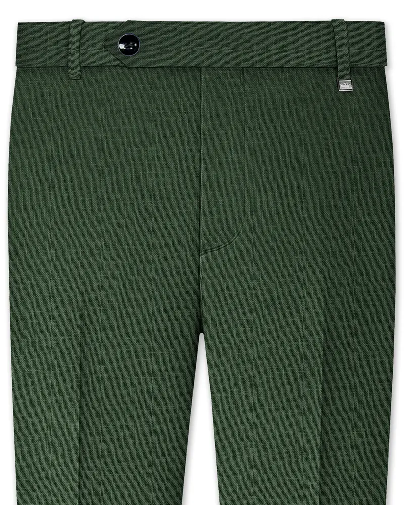 Asparagus Green Luxurious Linen Pant 1
