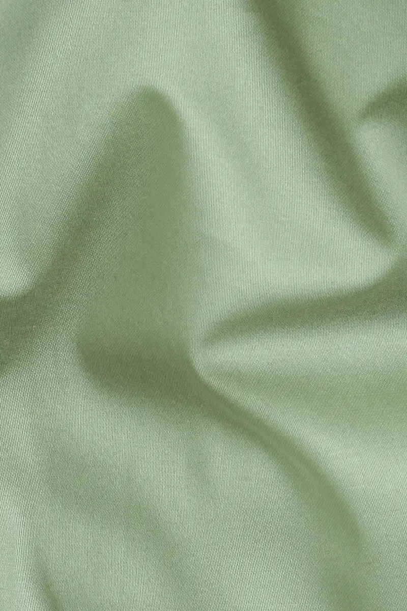 Asparagus Green Premium Cotton Nehru Jacket 3
