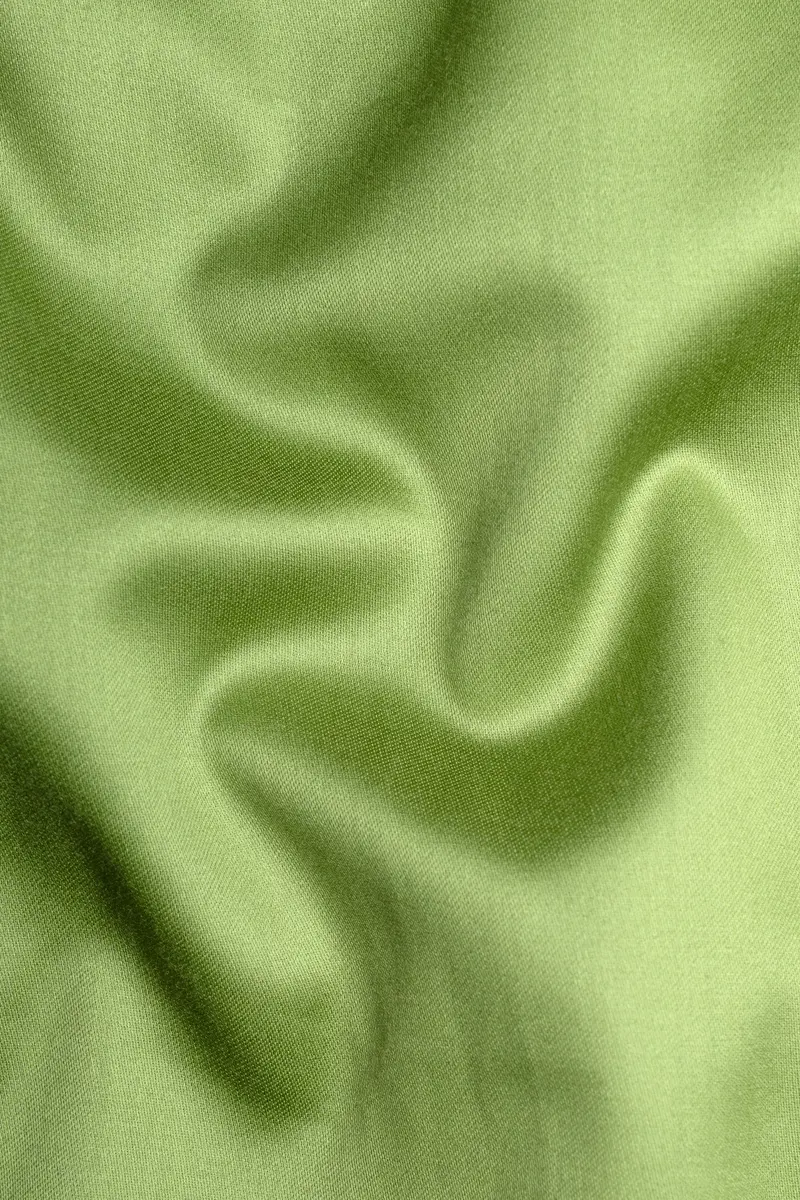 Asparagus Green Subtle Sheen Super Soft Premium Cotton Shirt 3