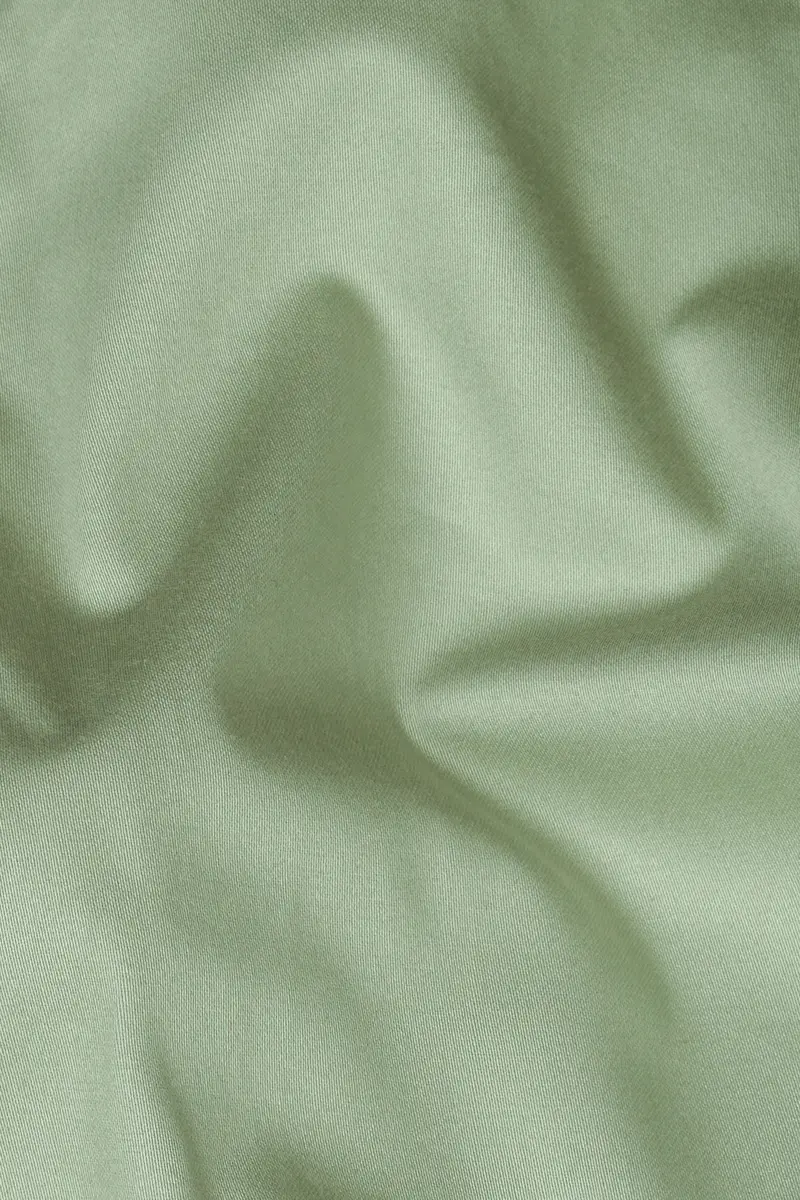 Asparagus Green With Horizontal Stitches Premium Cotton Pant 3