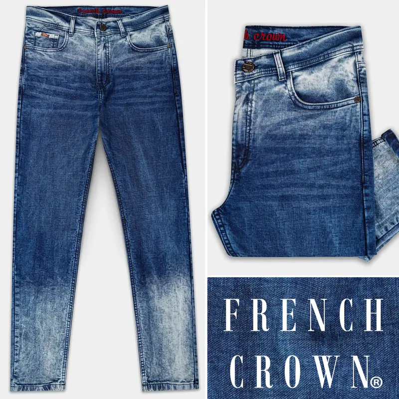 Astronaut Blue Mid Wash Stretchable Denim 1