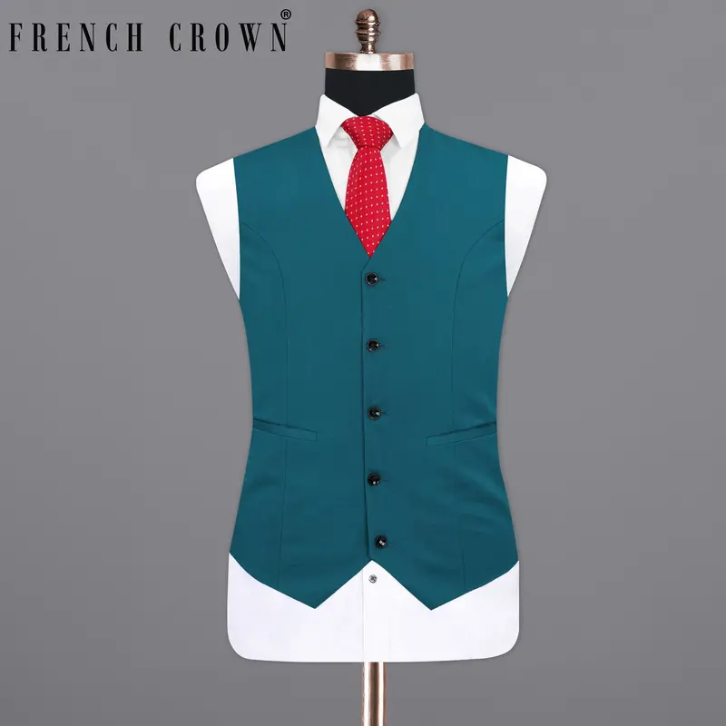 Astronaut Blue Solid Waistcoat 1