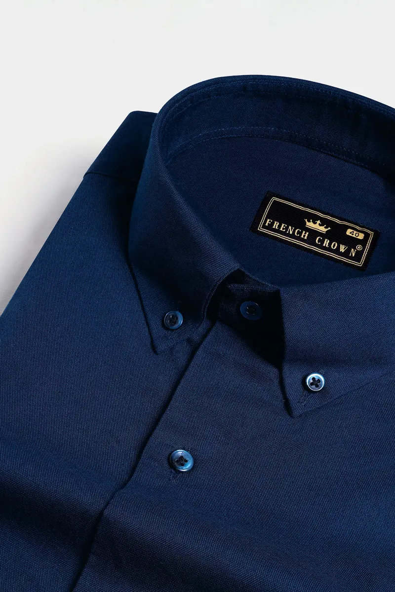 Astros Blue Royal Oxford Button Down Shirt 1