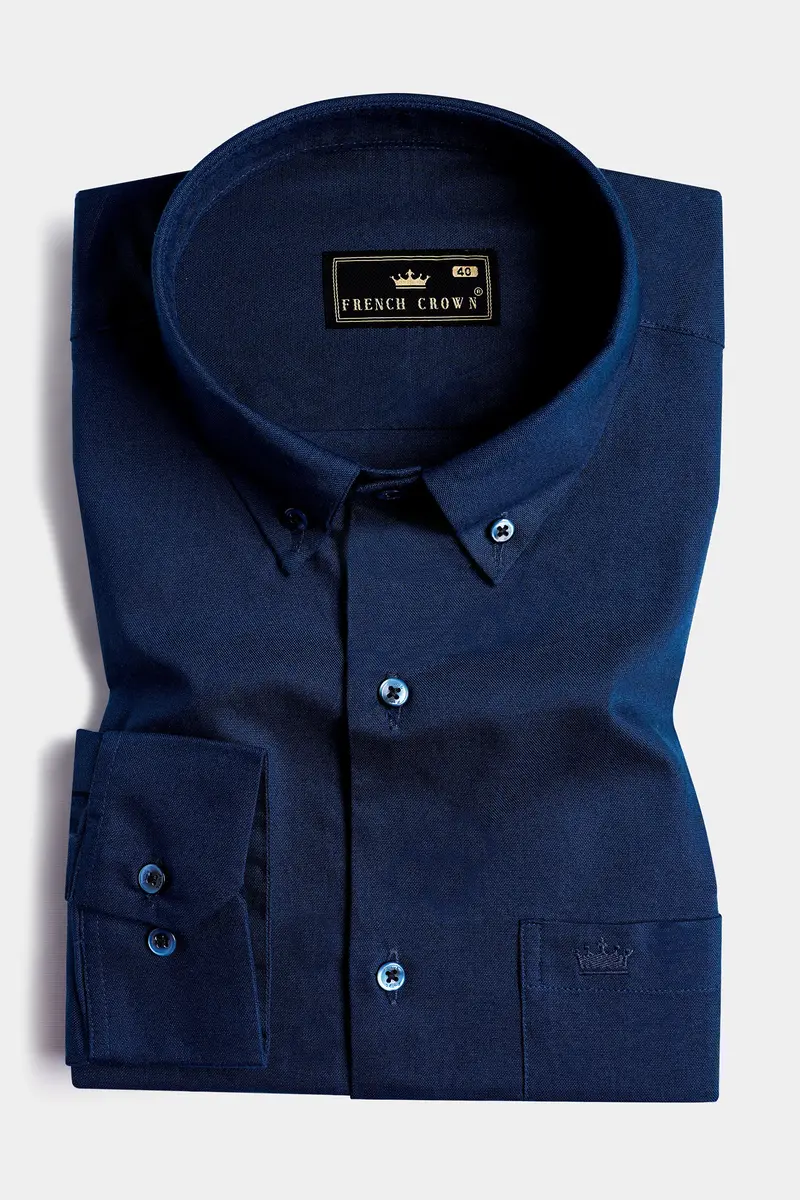 Astros Blue Royal Oxford Button Down Shirt 3