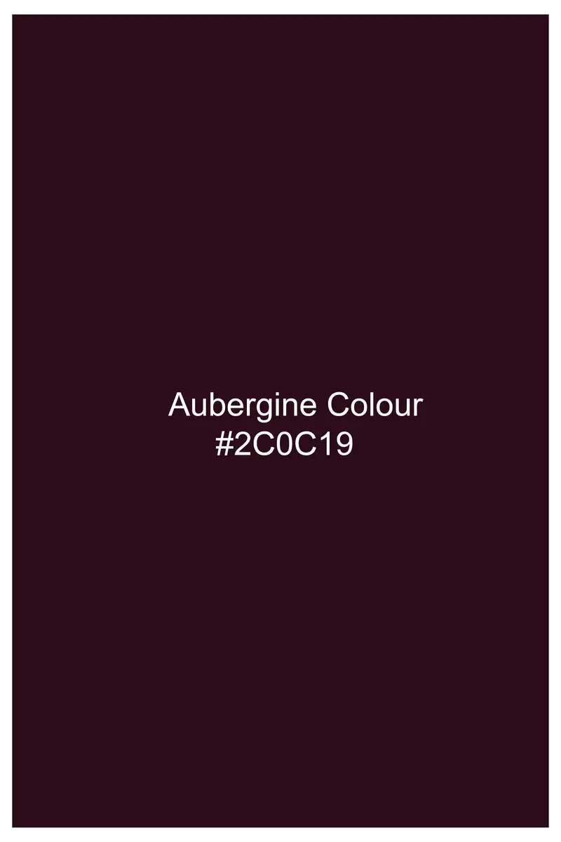 Aubergine Maroon With Sequins And Thread Embroidered Nehru Jacket 11