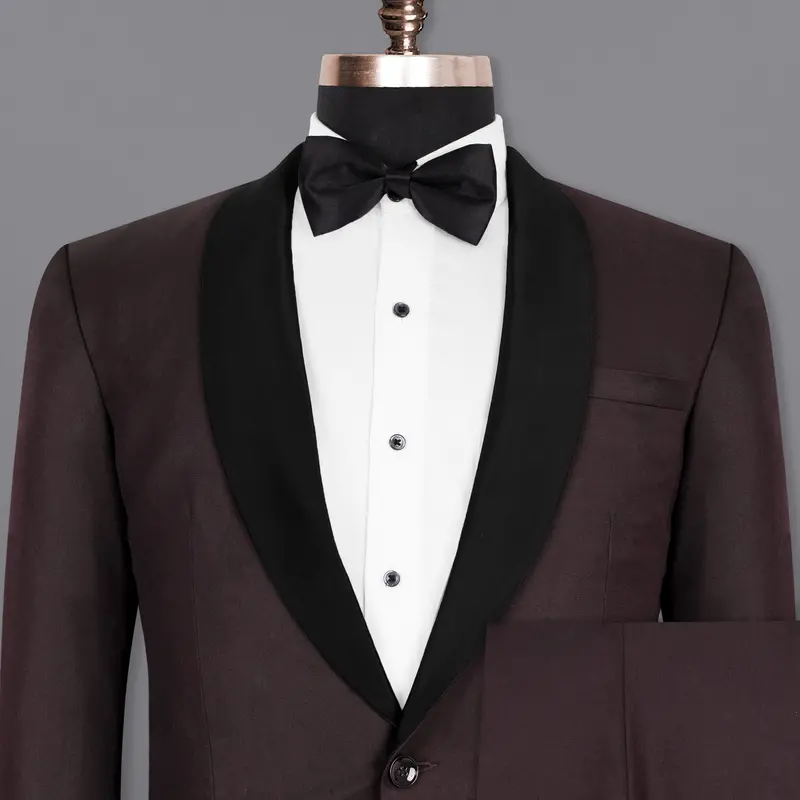 Aubergine Tuxedo Wool Rich Suit 1