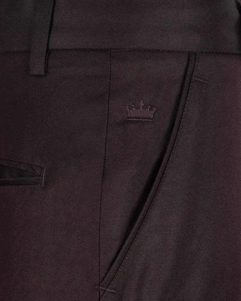 Aubergine Wool Rich Pant 5