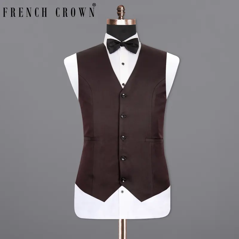 Aubergine Wool Rich Waistcoat 1
